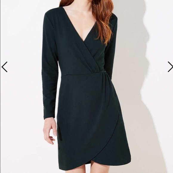 shirred wrap dress